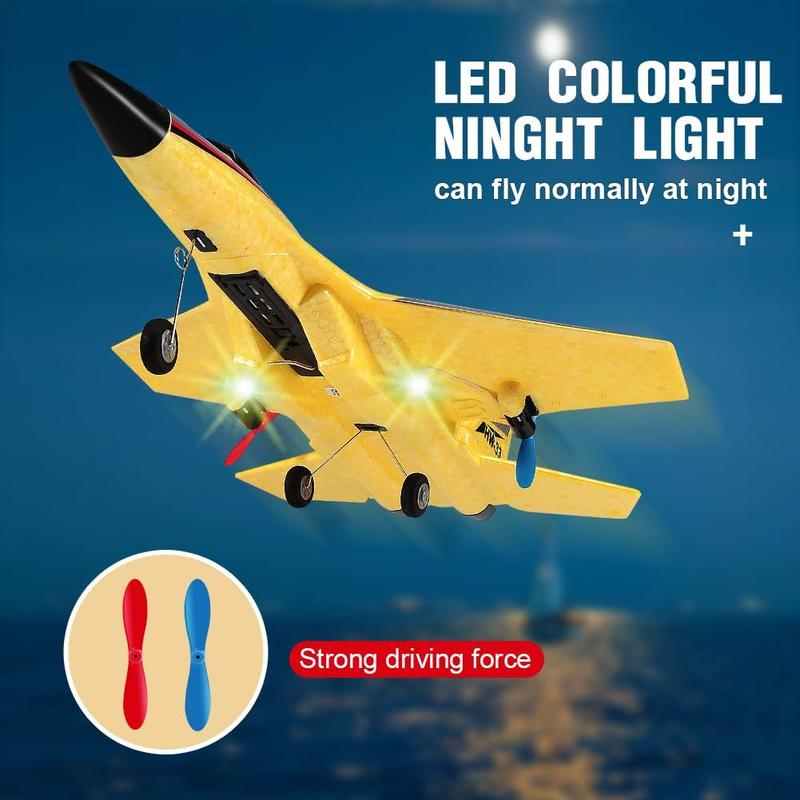 Avião RC SU-27 HW33 2,4 GHz 2 canais com luzes noturnas